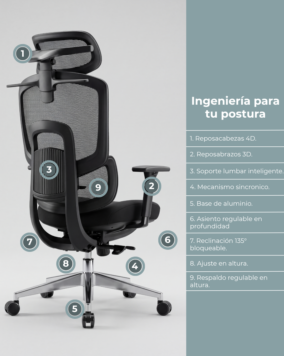 Silla Gerencial Premium de Oficina Delizia