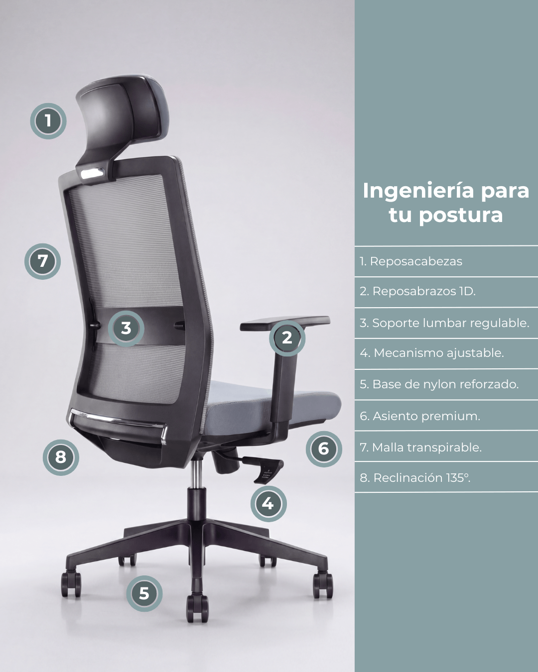 Silla Ejecutiva Premium de Oficina Benessere