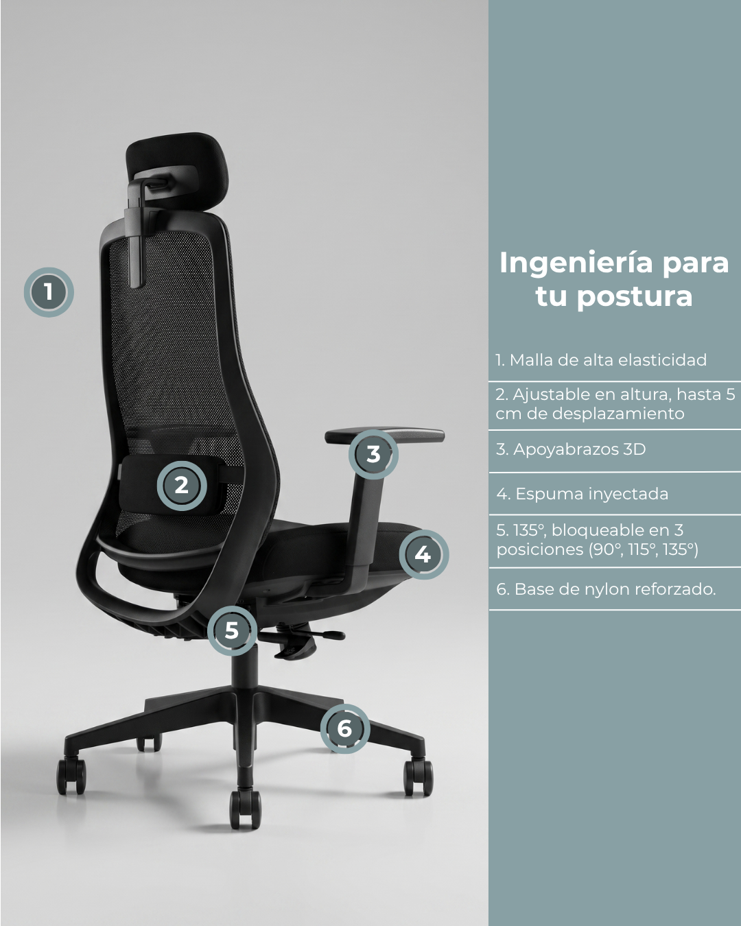 Silla Gerencial Premium de Oficina Vigore