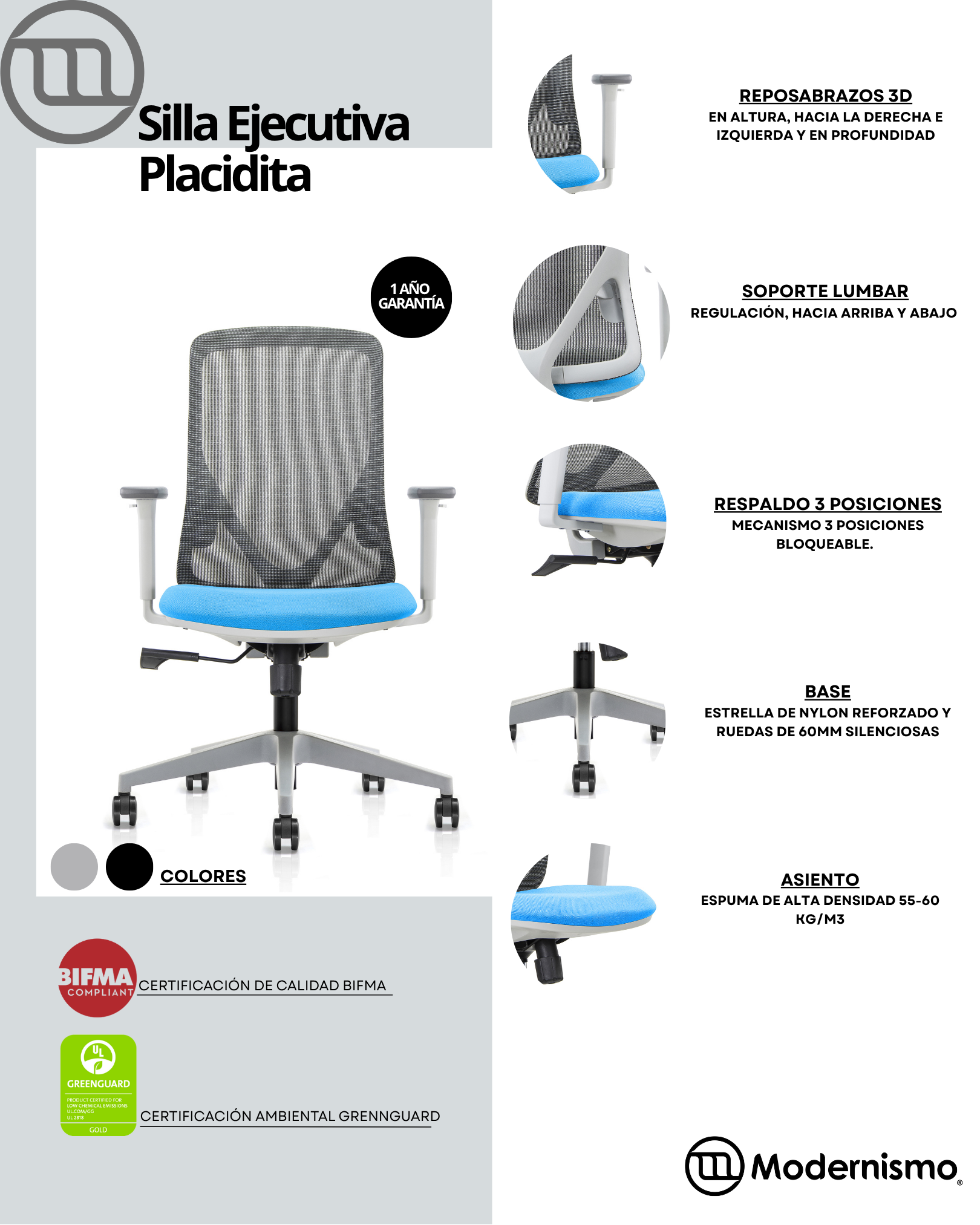 Silla Ejecutiva de Oficina Placidita