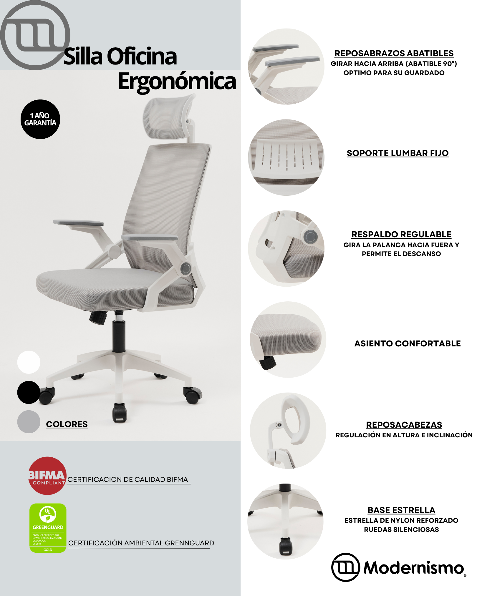 Silla Oficina Ejecutiva Ergonómica