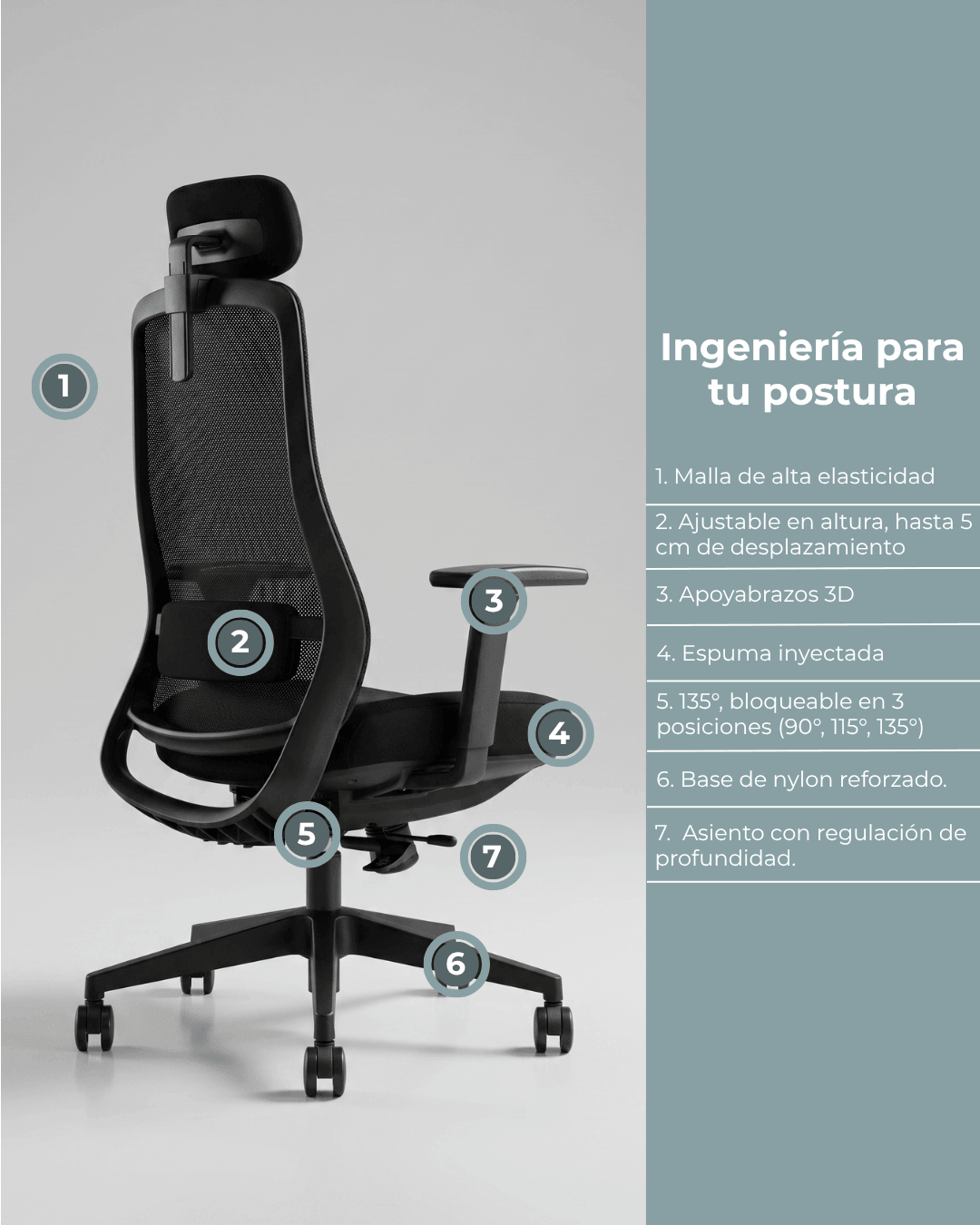 Silla Gerencial Premium de Oficina Vigore