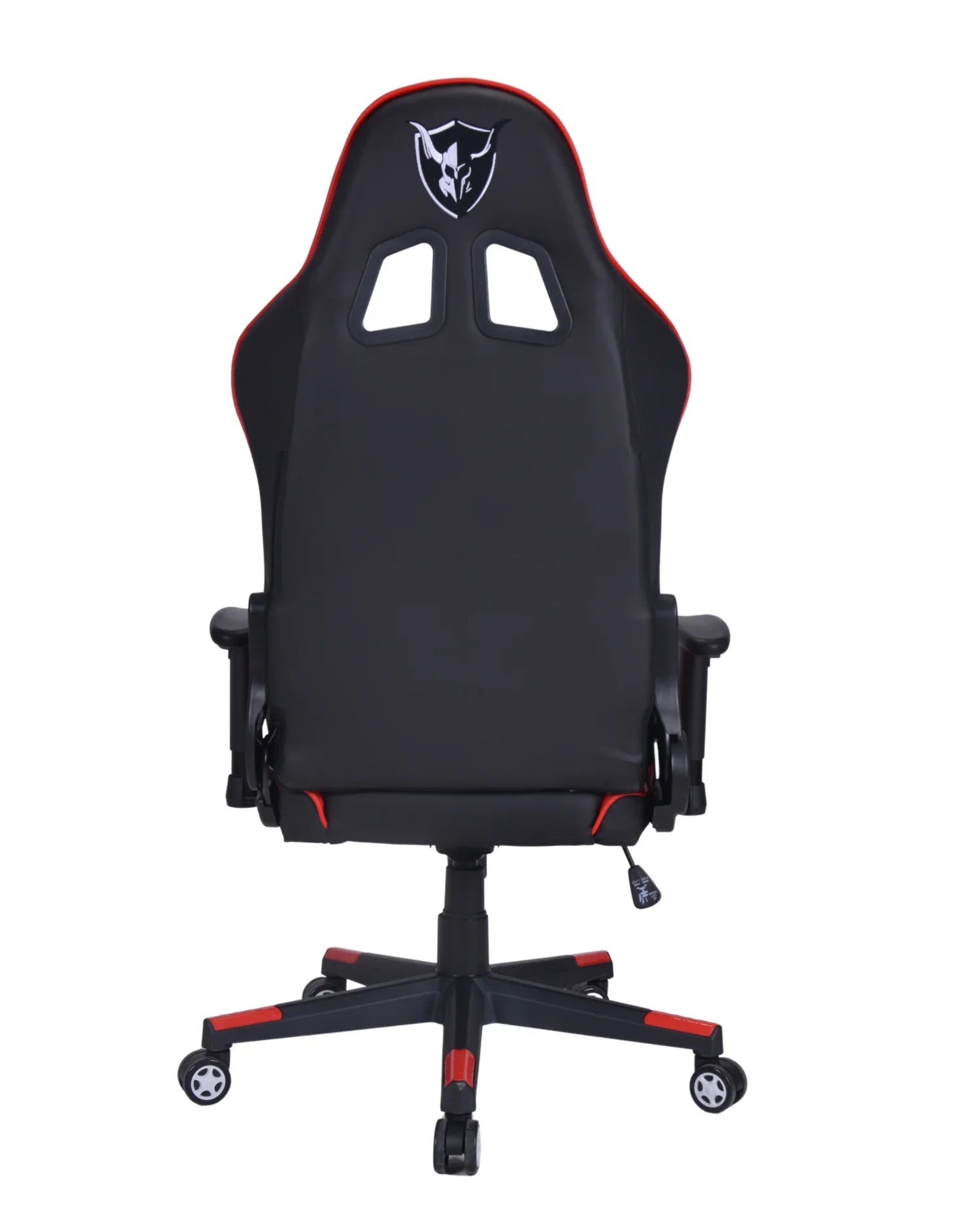 Vista posterior de la silla gamer profesional Warrior Red Mars