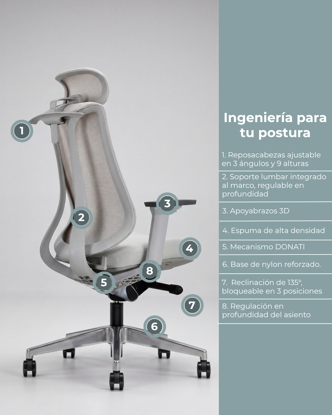 Silla Gerencial Premium de Oficina Sublime