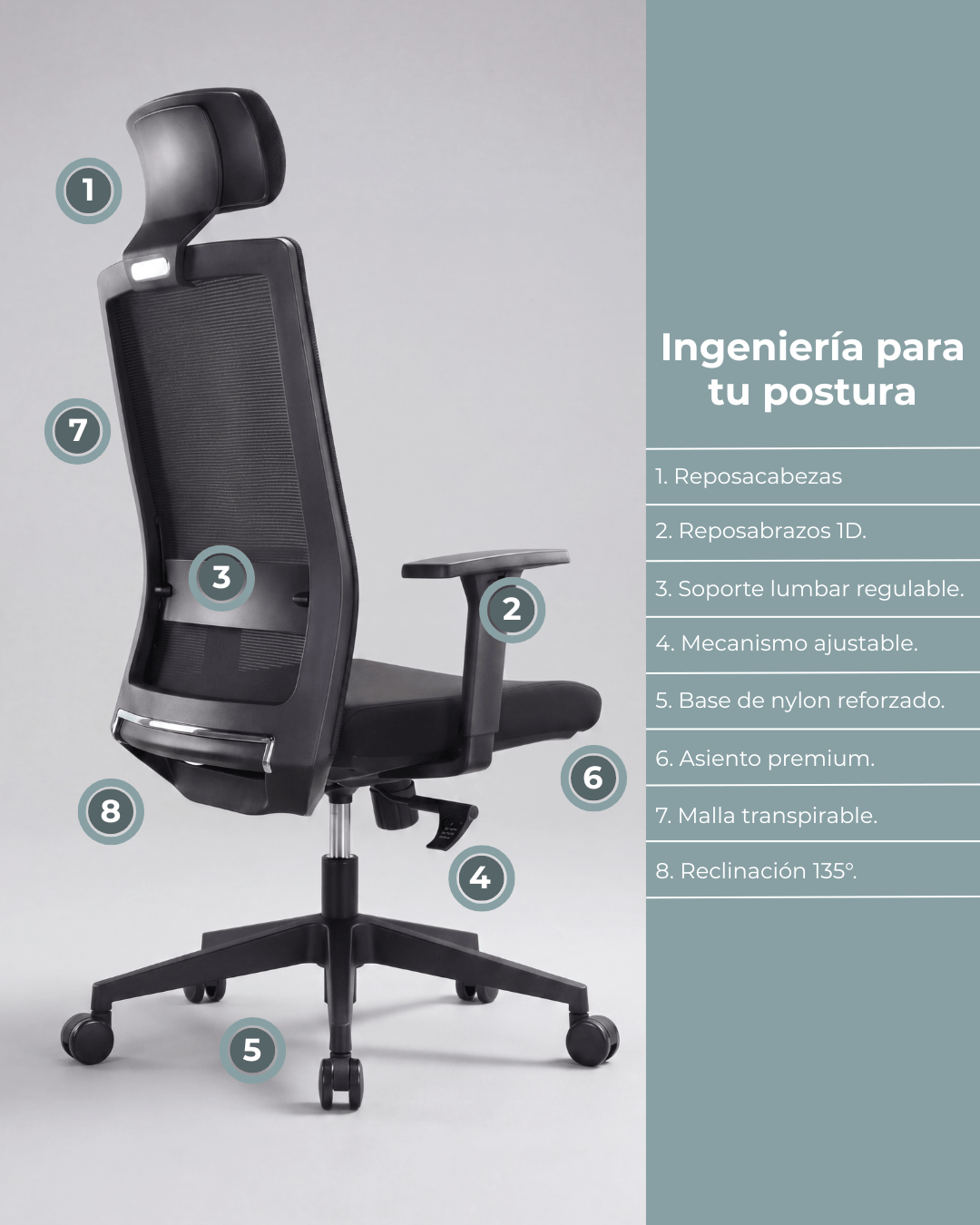 Silla Ejecutiva Premium de Oficina Benessere