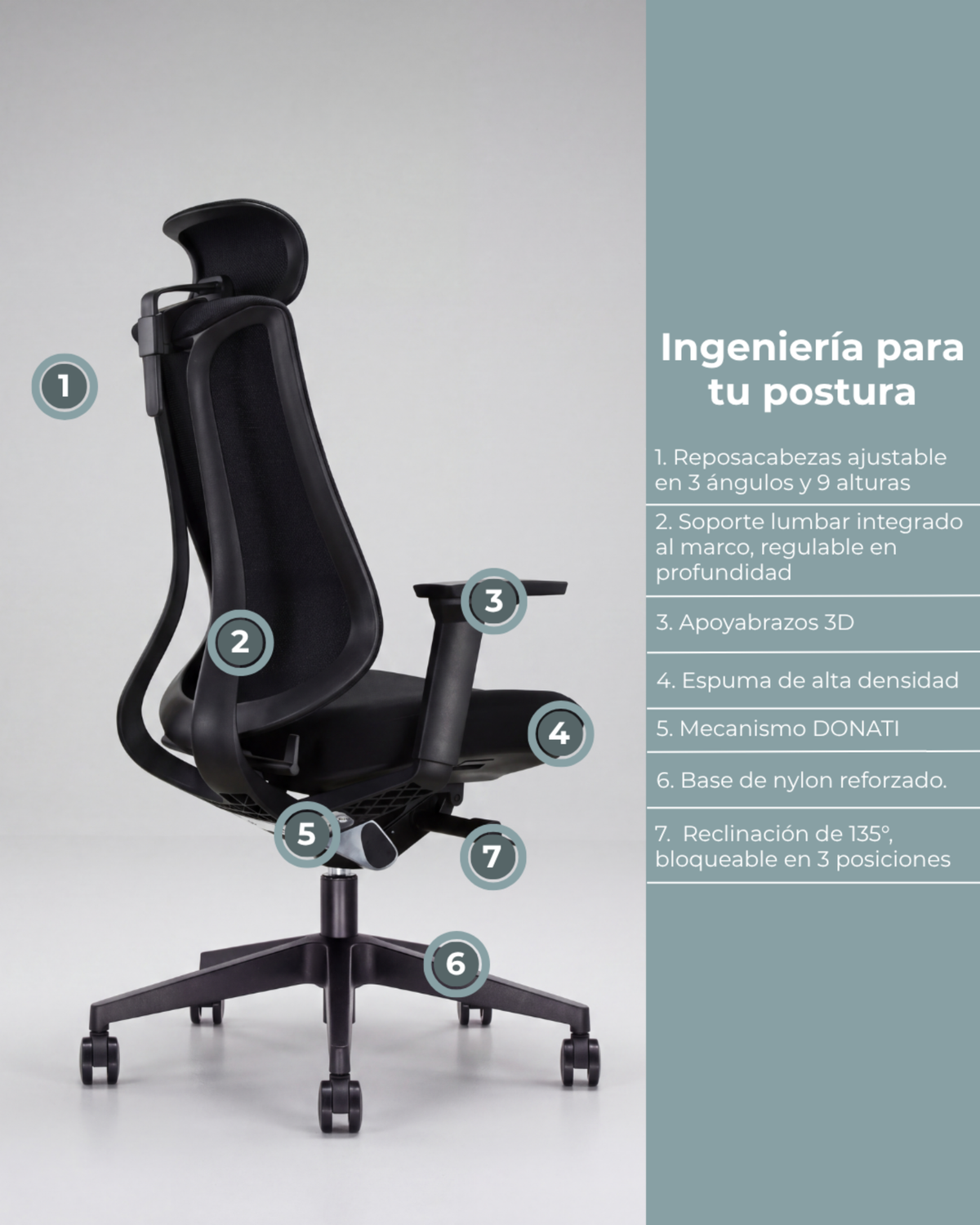 Silla Gerencial Premium de Oficina Sublime