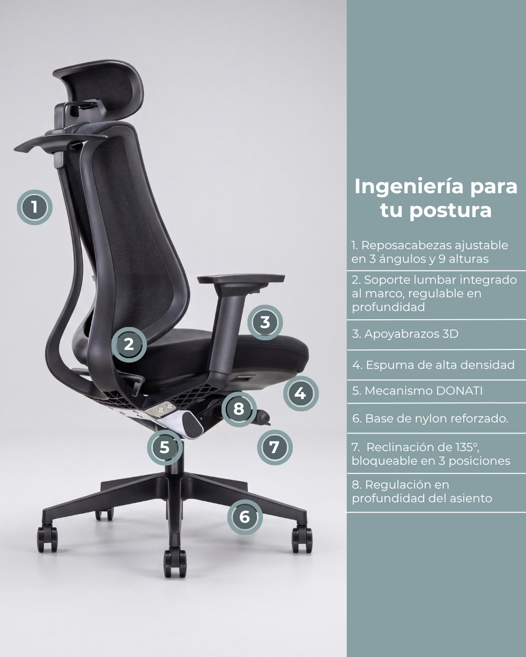 Silla Gerencial Premium de Oficina Sublime